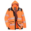PW3 Warnschutz Atmungsaktive 5-in-1 Jacke, PW367, Orange/Schwarz, Größe 4XL